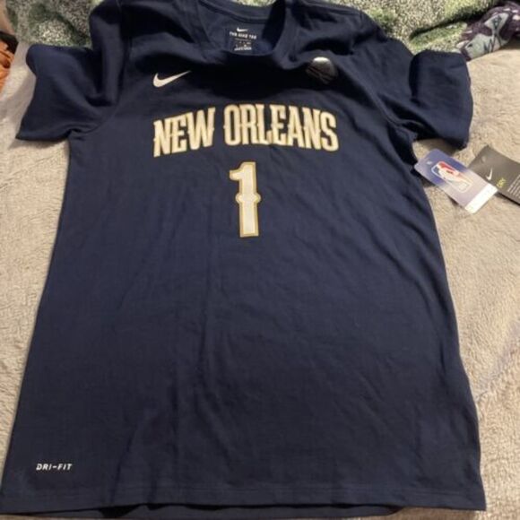 NWT NIKE NEW ORLEANS PELICANS ZION WILLIAMSON YOUTH T-SHIRT SZ MEDIUM OR‎ LARGE - Picture 1 of 7